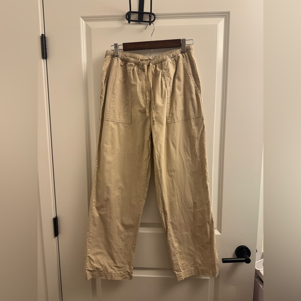 L.L. Bean Drawstring Casual Pants 100% Cotton Small Petite
